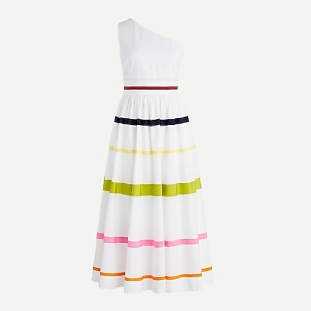 Jcrew dress— wedding — white poplin ribbons Sz 6